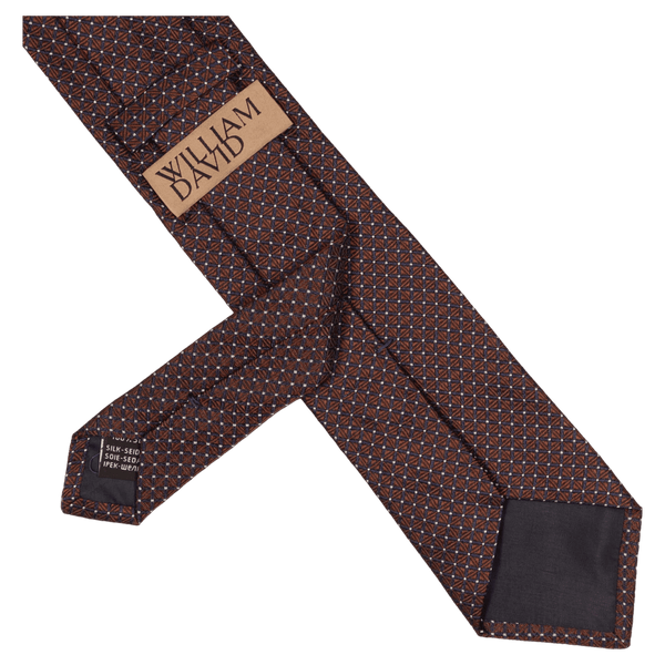 William David Small Neat Pattern Woven Tie