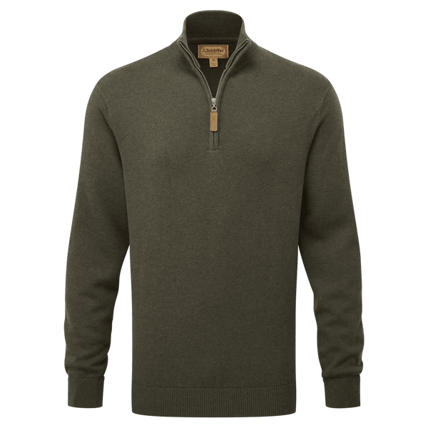 Schoffel Calton Cotton Cashmere Quarter Zip Jumper