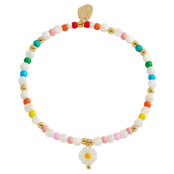 Estella Bartlett Multi Gemstone Shell Flower Bracelet