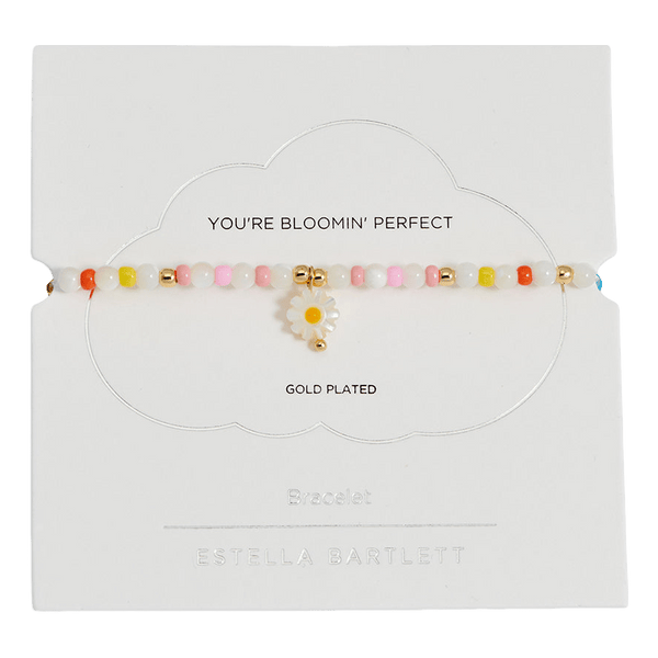 Estella Bartlett Multi Gemstone Shell Flower Bracelet