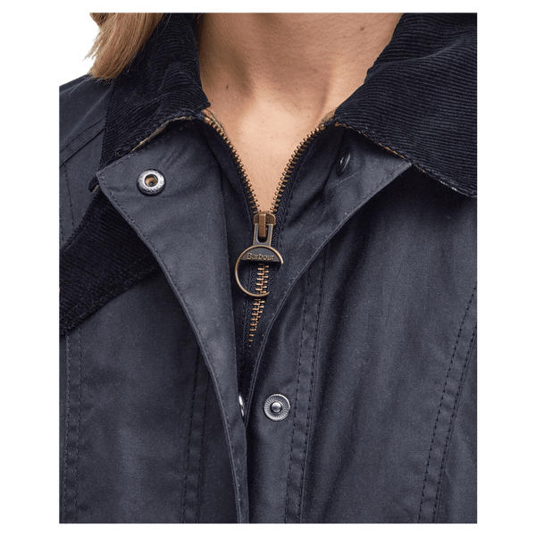 Barbour Beadnell Wax Jacket in Navy