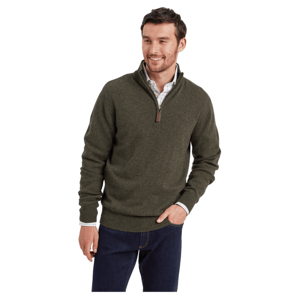 Schoffel Calton Cotton Cashmere Quarter Zip Jumper