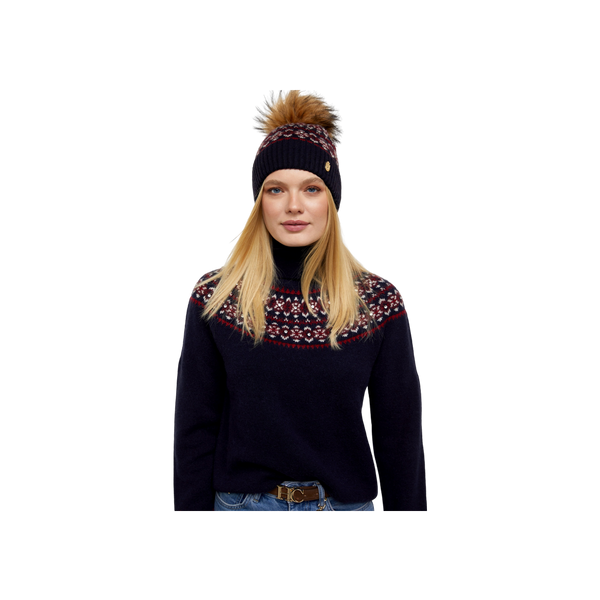 Holland Cooper Jennifer Fairisle Bobble Hat