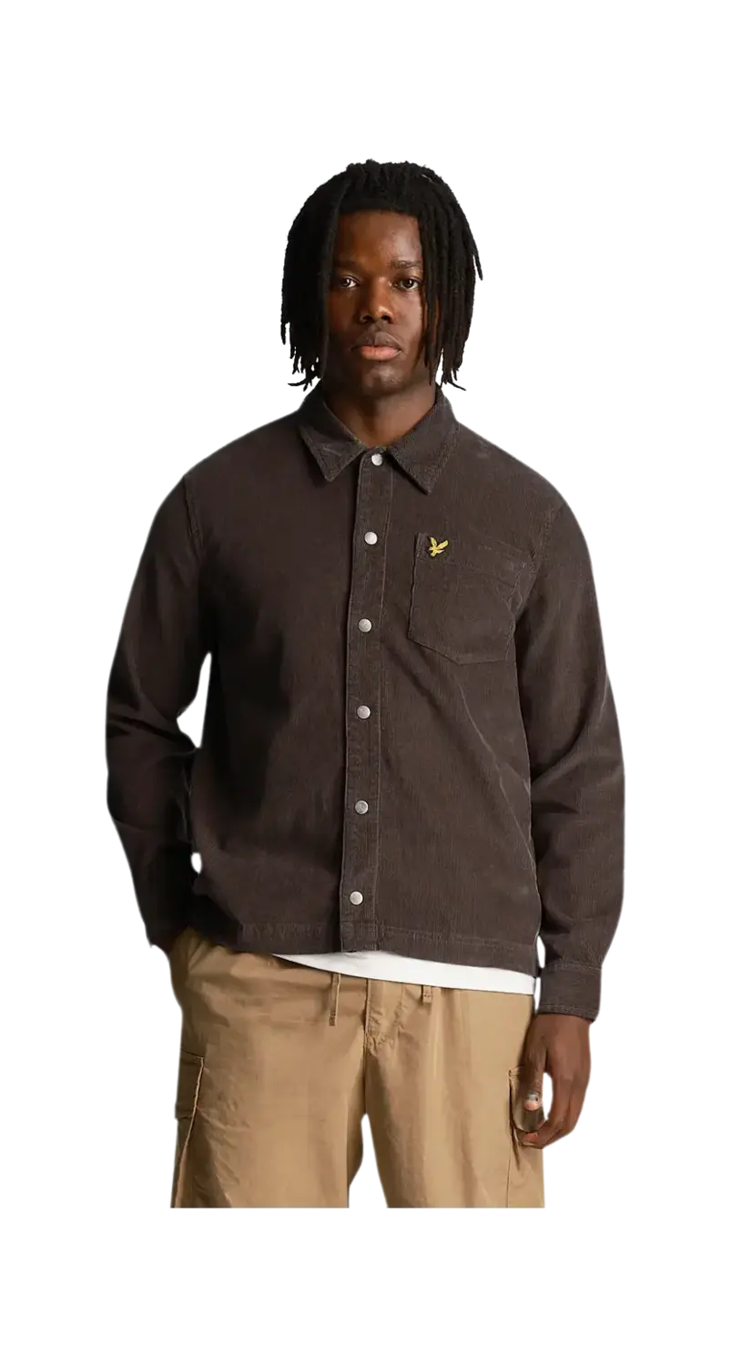 lyle and scott cord overshirt