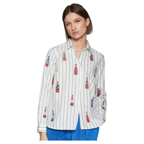 Vilagallo Isabella Embroidered Long Sleeve Shirt