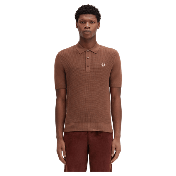 Fred Perry Waffle Stitch Knitted Shirt for Men