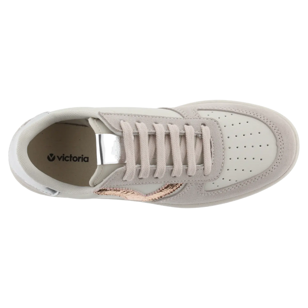 Victoria Shoes Madrid Metal & Split Leather Trainers for Women