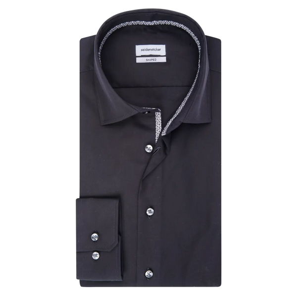 Seidensticker Long Sleeve Tailored Fit X-Tall Shirt With Trim