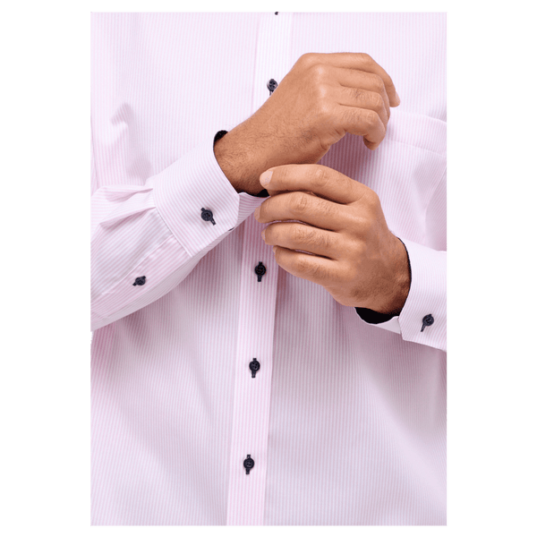 Eterna Long Sleeve Striped Formal Shirt