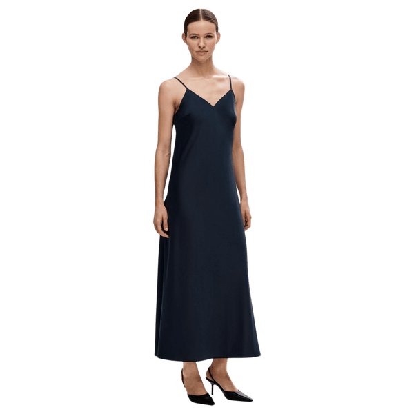 Selected Femme Lena Sleeveless Satin Slip Maxi Dress