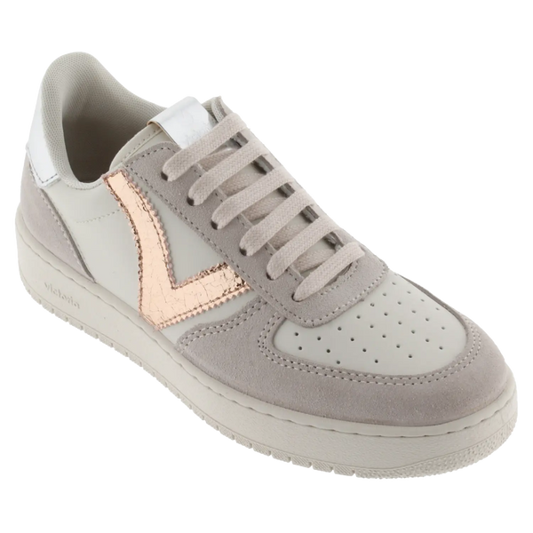 Victoria Shoes Madrid Metal & Split Leather Trainers for Women