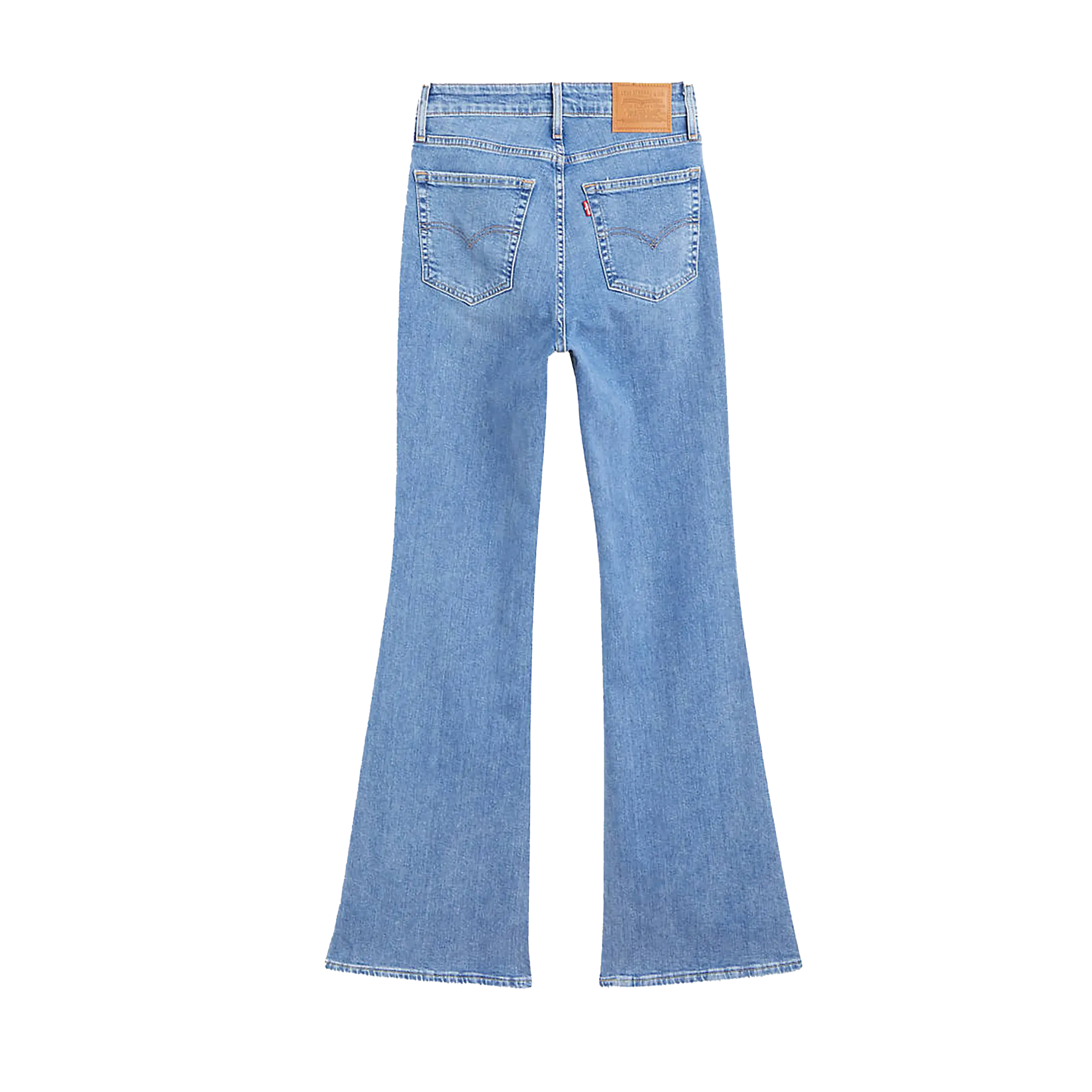 River Island wide leg flared jeans with panel detail in medium blue