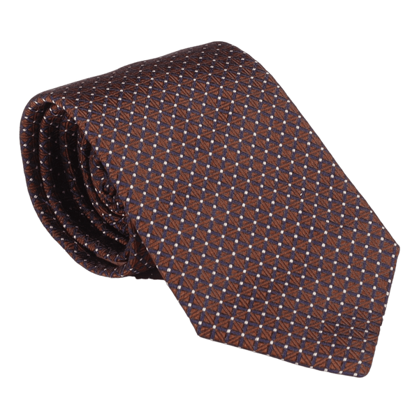 William David Small Neat Pattern Woven Tie