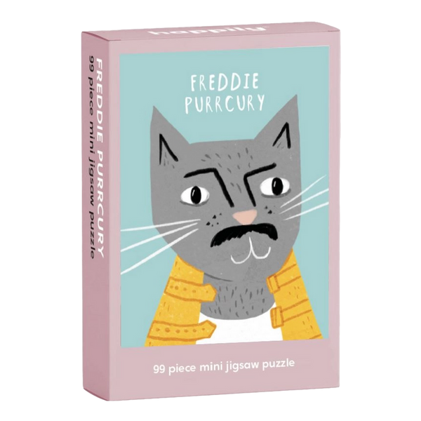 Freddie Purrcury 99 Piece Mini Jigsaw Puzzle (Happily)