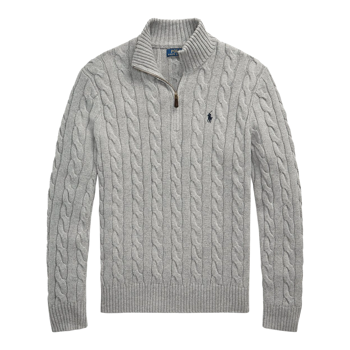 Polo Ralph Lauren Cotton Cable Quarter Zip For Men | Coes