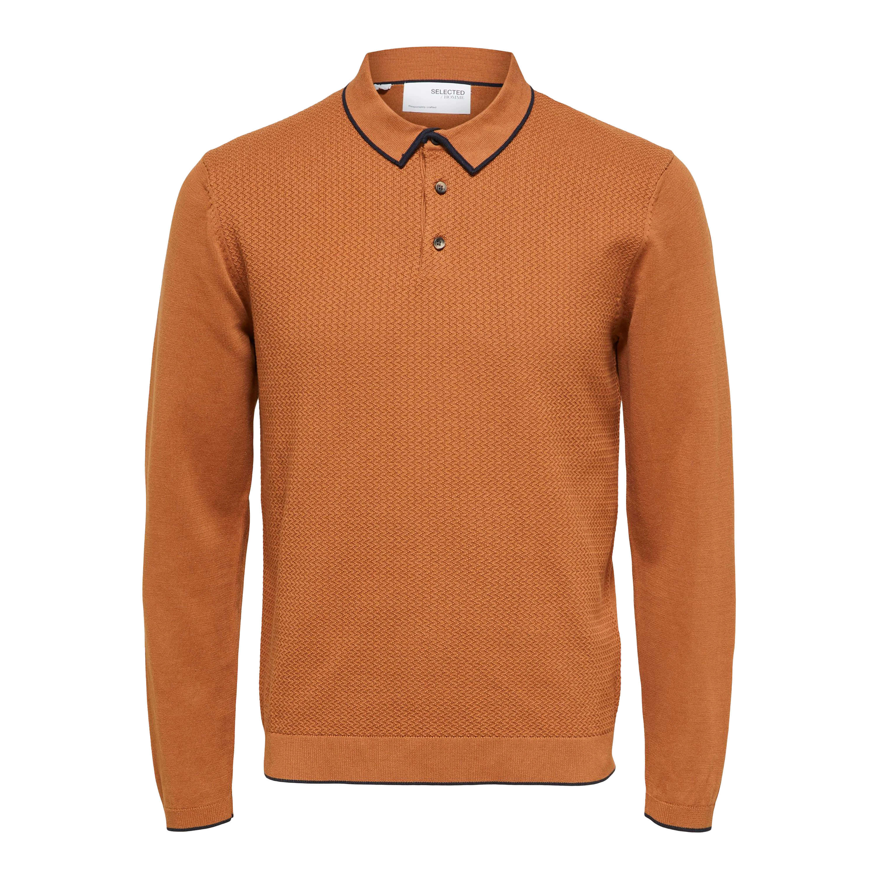 Selected Long Sleeve Knit Polo For Men | Coes