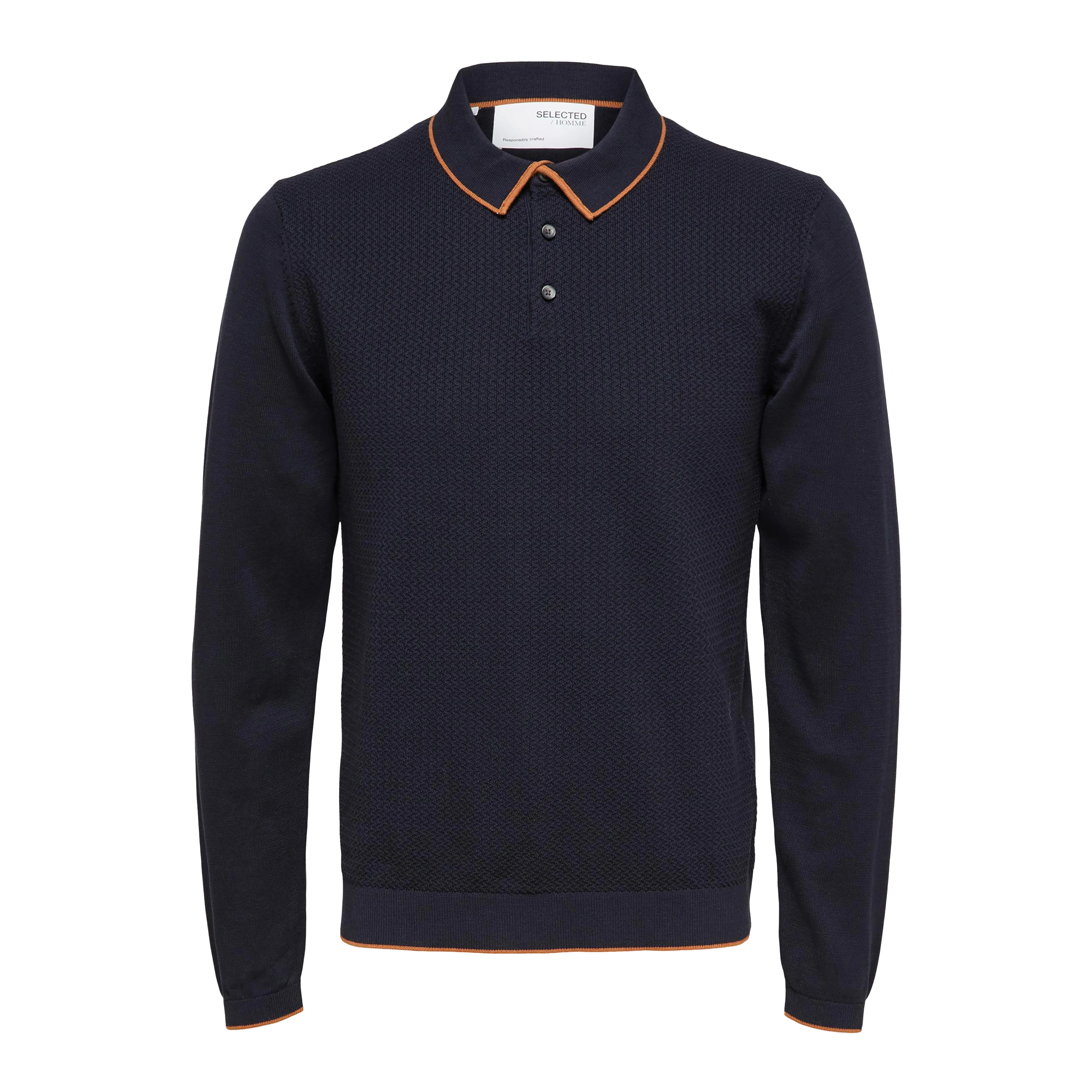 Selected Long Sleeve Knit Polo For Men | Coes