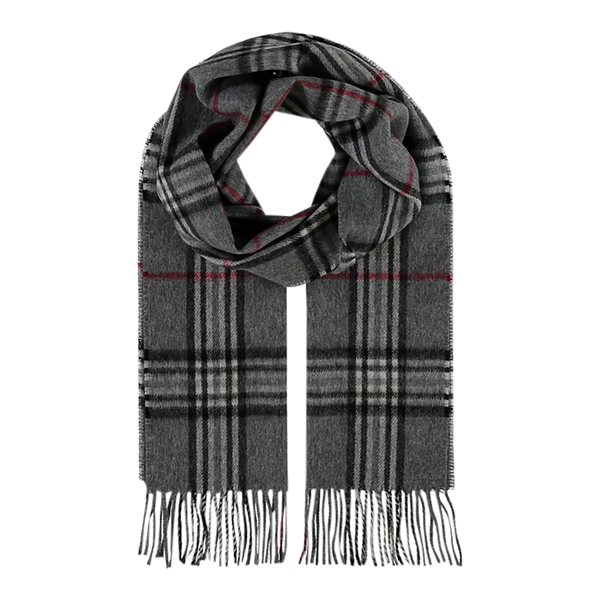 Fraas Plaid Wool/Cashmere Scarf