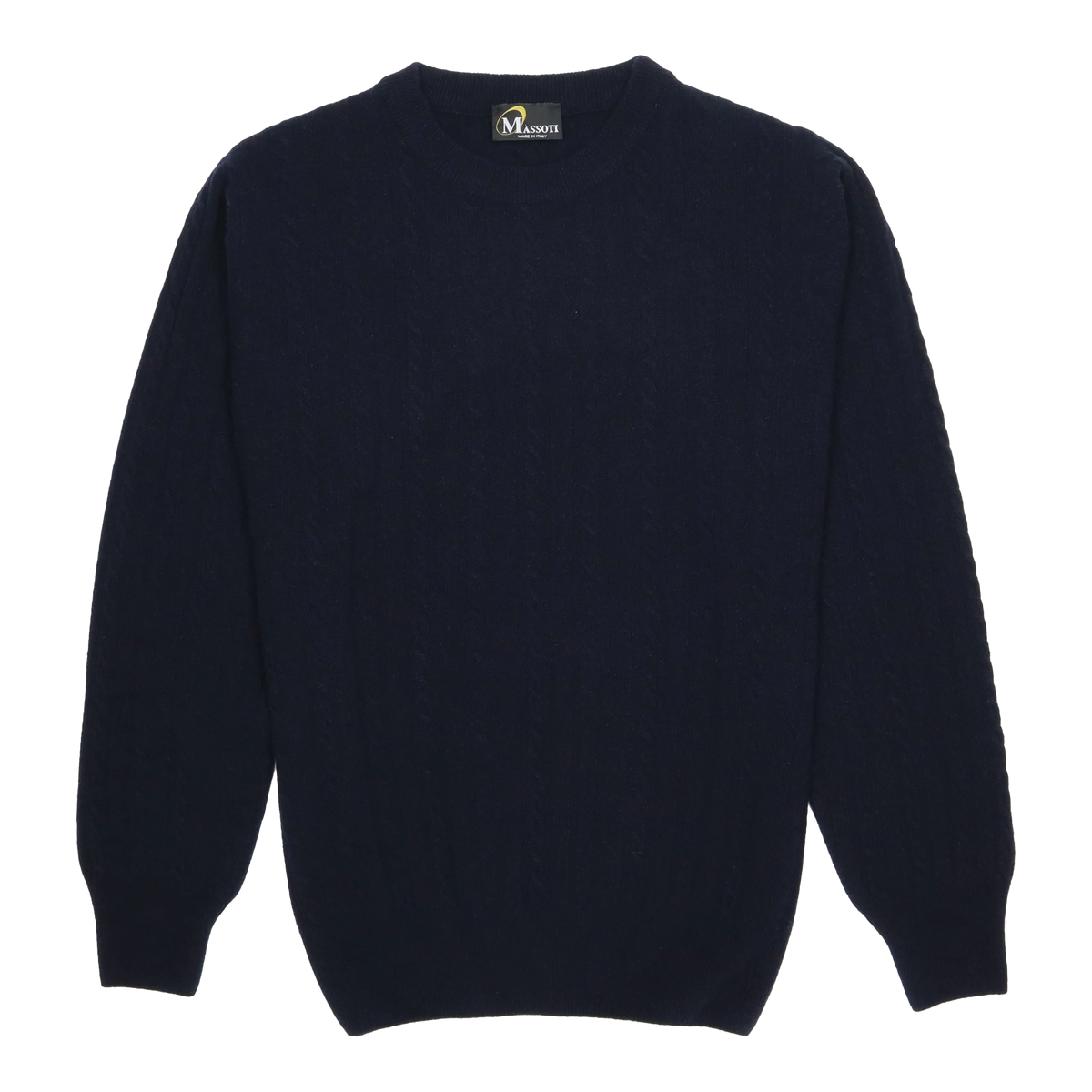 Massoti Crew Neck Cable Sweater For Men | Coes