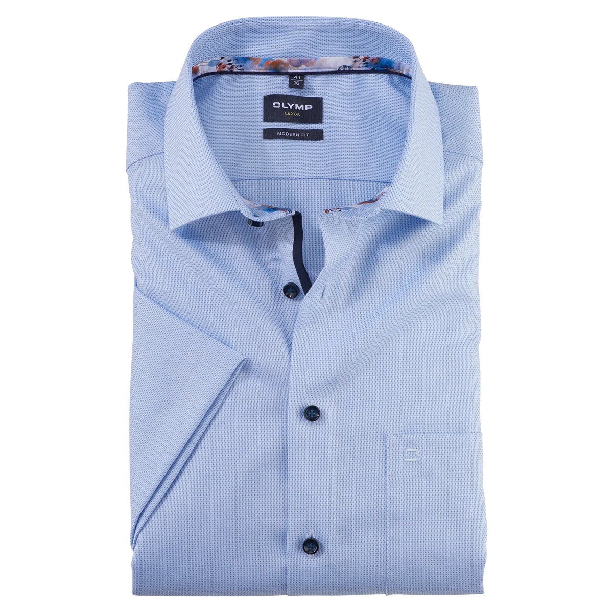 Olymp Short Sleeve Shirt With Trim | Coes